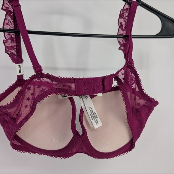 PINK Victoria's Secret Starry Magenta Bra - Picture 3 of 6